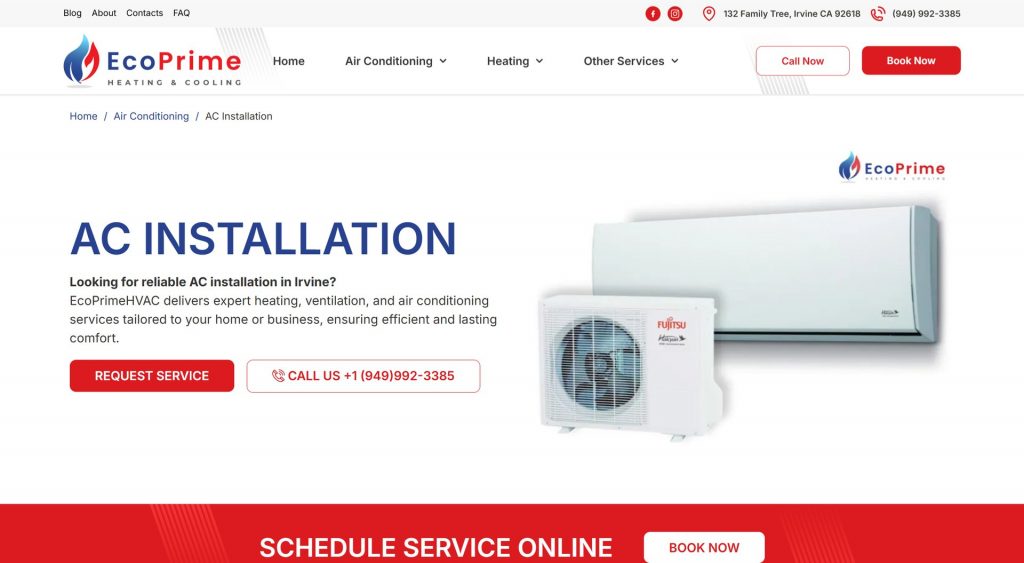 EcoPrime HVAC — отопление и кондиционеры — ac installation 01