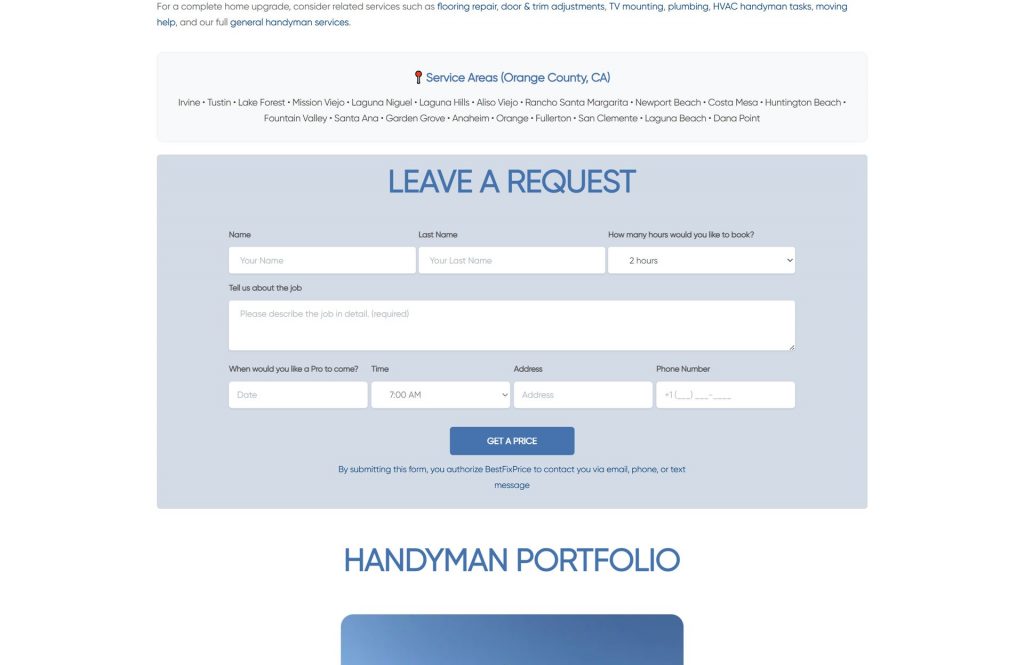 Best Fix Price — handyman в Irvine, CA — carpentry 02