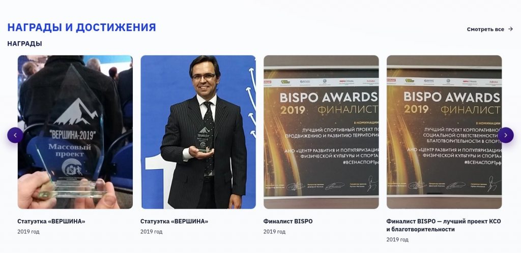 Награды и достижения